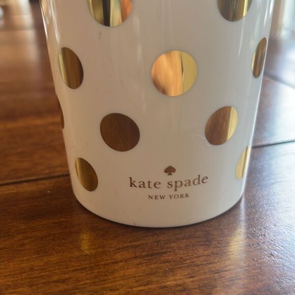 Kate Spade Gold Dots thermal Mug 16 oz - Picture 2 of 4